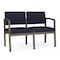 Lesro Lenox 2 Seat Tandem Seating W/ No Center Arm, 43.5 in W 24.5 in L 32 in H LS2101 - alternate 1
